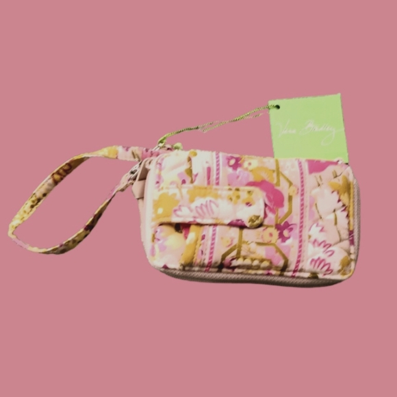 Vera Bradley Handbags - - CARRY IT ALL WRISTLET MAKE ME BLUSH by VERA BRADLEY NWT